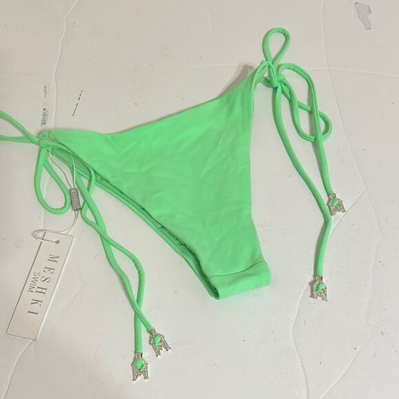 Meshki Green Aliza String Tie Swim Bottoms - Picture 5 of 7